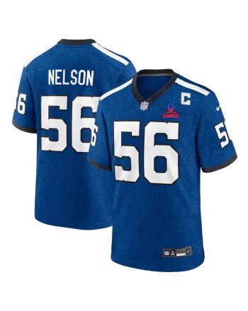 Quenton Nelson 56 Indianapolis Colts 2024 Pro Bowl Patch Indiana Nights Alternate Game Men Jersey - Royal