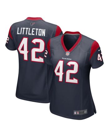 Cory Littleton 42 Houston Texans Women Team Color Jersey - Navy