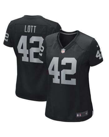 Ronnie Lott 42 Las Vegas Raiders Women Game Retired Jersey - Black