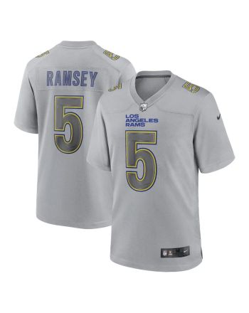 Jalen Ramsey 5 Los Angeles Rams Men Atmosphere Fashion Game Jersey - Gray