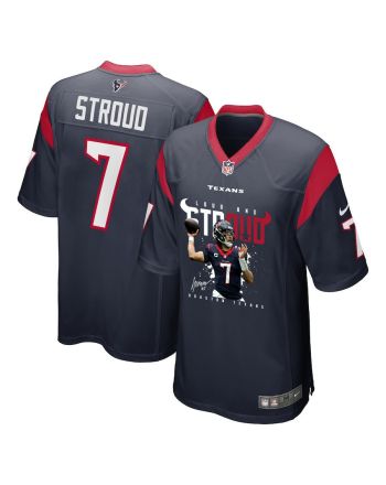 CJ Stroud 7 Houston Texans Cool Breeze Signed Game Men Jersey - Navy