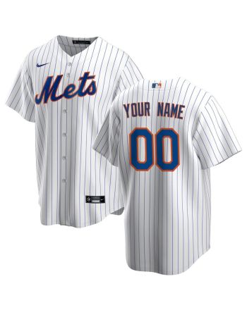 New York Mets Home Custom Men Jersey - White