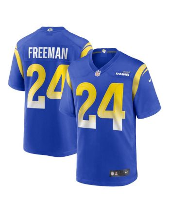 Royce Freeman 24 Los Angeles Rams Game Men Jersey - Royal