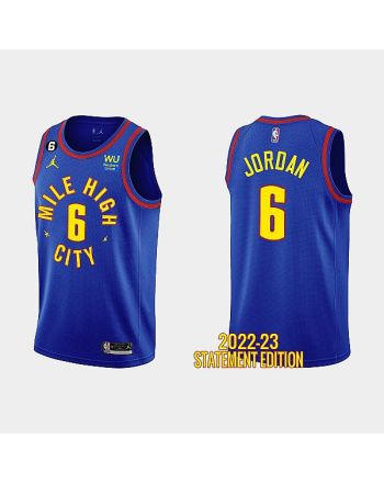 Denver Nuggets DeAndre Jordan 6 Royal Blue 2022-23 Statement Edition Men Jersey