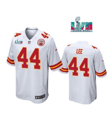 Elijah Lee 44 Kansas City Chiefs Super Bowl LVII White Men Game Jersey