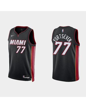 Miami Heat 77 Omer Yurtseven 2022-23 Icon Edition Black Men Jersey