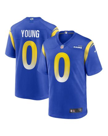 Byron Young 0 Los Angeles Rams Game Men Jersey - Royal