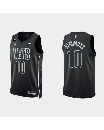 Brooklyn Nets Ben Simmons 10 Black 2022-23 Statement Edition Men Jersey