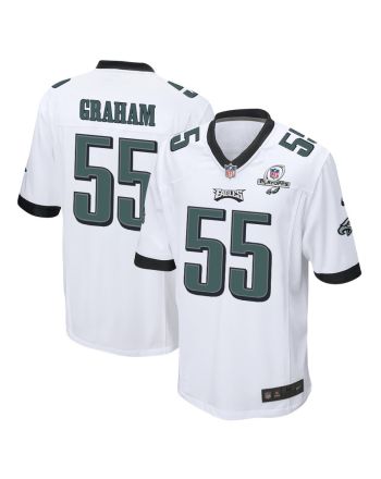 Brandon Graham 55 Philadelphia Eagles 2023 Playoffs Patch Game Men Jersey - White