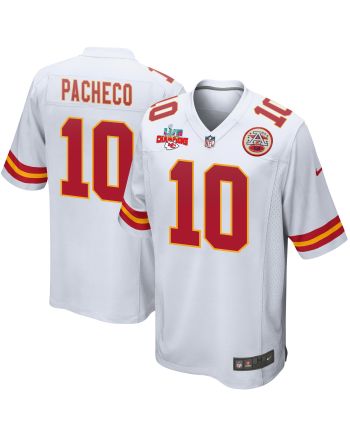 Isiah Pacheco 10 Kansas City Chiefs Super Bowl LVII Champions 3 Stars Men Game Jersey - White