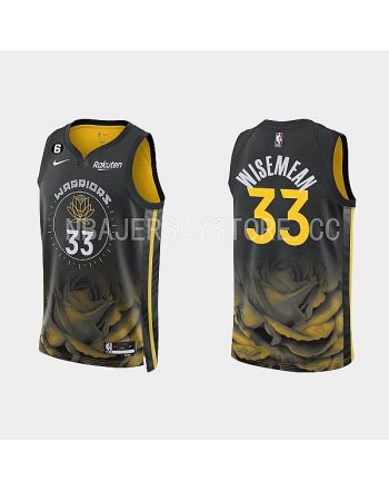 Golden State Warriors 33 James Wiseman 2022-23 City Edition Black Men Jersey