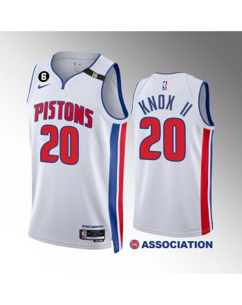 Kevin Knox II 20 Detroit Pistons White Association Edition Jersey 2022-23 Swingman