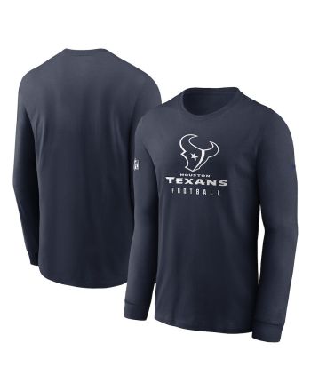 Houston Texans Sideline Performance Long Sleeve T-Shirt - Navy