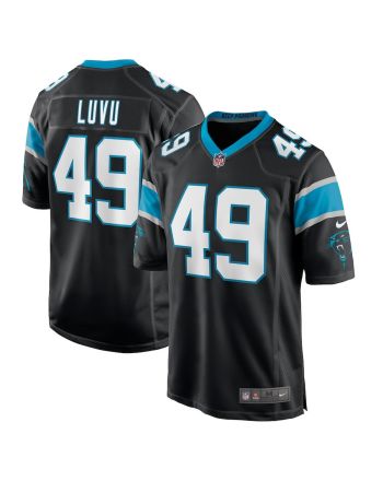 Frankie Luvu 49 Carolina Panthers Men's Game Jersey - Black