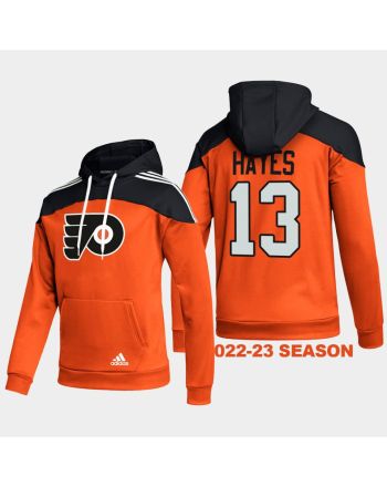 Philadelphia Flyers 13 Kevin Hayes 2022-23 Stylish Orange Hoodie Pullover