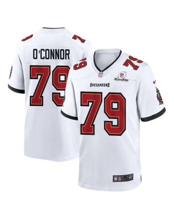 Patrick O'Connor 79 Tampa Bay Buccaneers 2023 Playoffs Patch Game Men Jersey - White