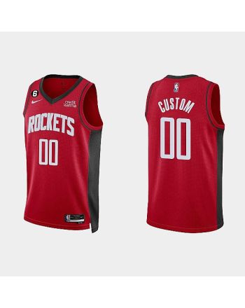 Houston Rockets 00 Custom 2022-23 Icon Edition Red Men Jersey