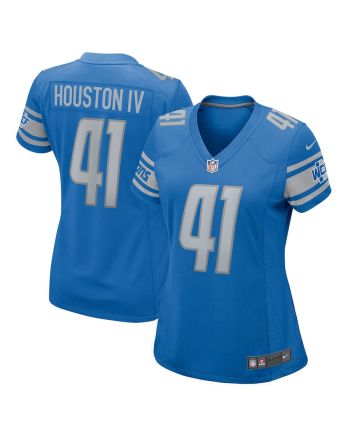 James Houston 41 Detroit Lions Women Team Game Jersey - Blue