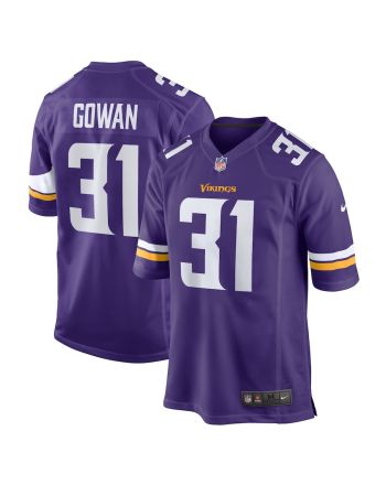 Tay Gowan 31 Minnesota Vikings Home Game Player Jersey - Purple