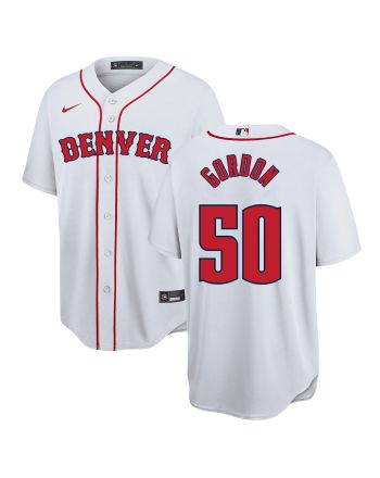 Aaron Gordon 50 Denver Nuggets x Boston Red Sox Baseball Men Jersey - White