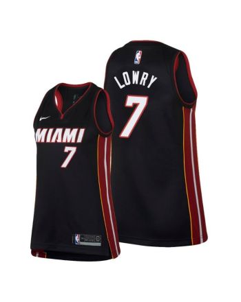 Miami Heat 7 Kyle Lowry Women Icon Edition Black Jersey - Men Jersey