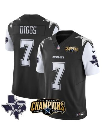 Trevon Diggs 7 Dallas Cowboys 2023 NFC East Champions Patch Game Men Jersey - Black