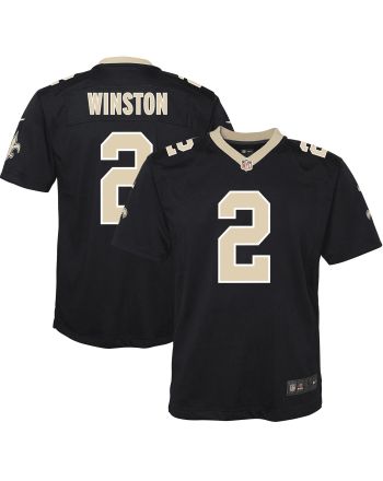 Jameis Winston 2 New Orleans Saints Youth Game Jersey - Black