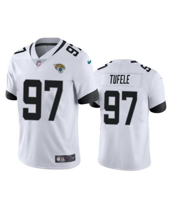 Jay Tufele Jacksonville Jaguars 97 White Vapor Limited Jersey