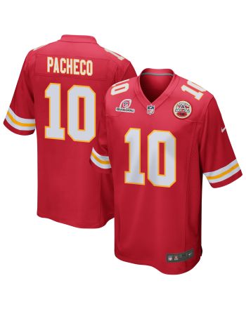 Isiah Pacheco 10 Kansas City Chiefs 2024 Divisional Patch Game Men Jersey - Red