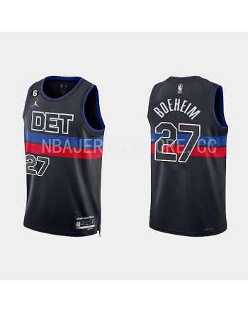 Detroit Pistons 27 Buddy Boeheim 2022-23 Statement Edition Black Men Jersey