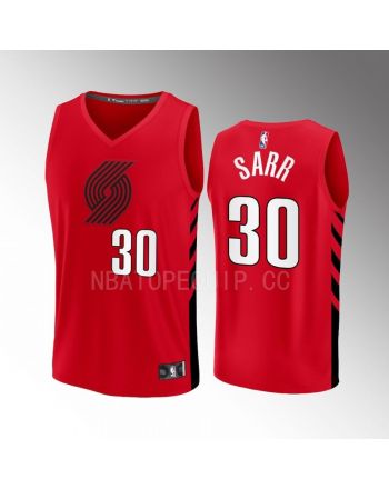 Portland Trail Blazers 30 Olivier Sarr Statement Edition Men Jersey 2022-23 Fast Break Player Red