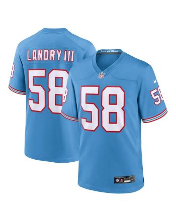 Harold Landry III 58 Tennessee Titans Oilers Throwback Alternate Game Men Jersey - Light Blue