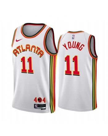 Atlanta Hawks 11 Trae Young 2022-23 Association Edition White Jersey - Men Jersey