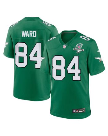 Greg Ward 84 Philadelphia Eagles 2023 Playoffs Patch Alternate Game Men Jersey - Kelly Green