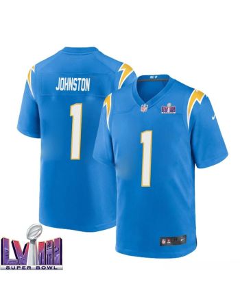 Quentin Johnston 1 Los Angeles Chargers Super Bowl LVIII Men Home Game Jersey - Powder Blue