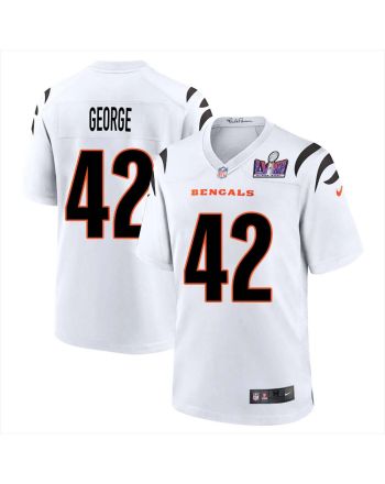 Allan George 42 Cincinnati Bengals Super Bowl LVIII Men Away Limited Jersey - White