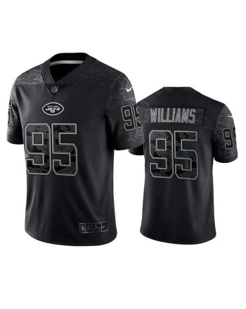 Quinnen Williams 95 New York Jets Black Reflective Limited Jersey - Men