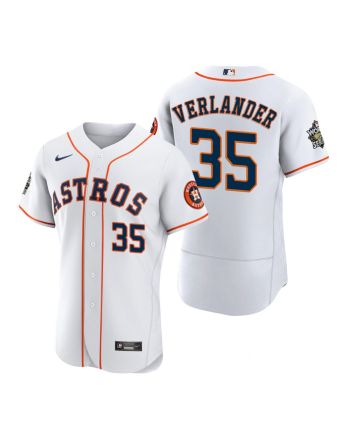 Houston Astros Justin Verlander 35 White 2022-23 World Series Jersey