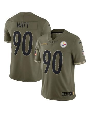 T.J. Watt Pittsburgh Steelers 2022 Salute To Service Limited Jersey - Olive