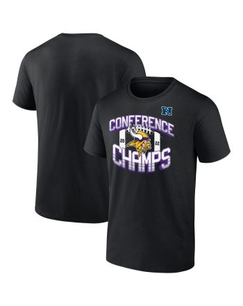 Minnesota Vikings 2022 NFC Conference Champions Icon Bold T-shirt - Black