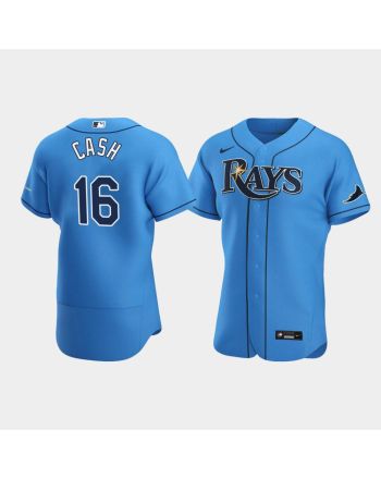 Men's Tampa Bay Rays Kevin Cash 16 Light Blue Jersey Jersey