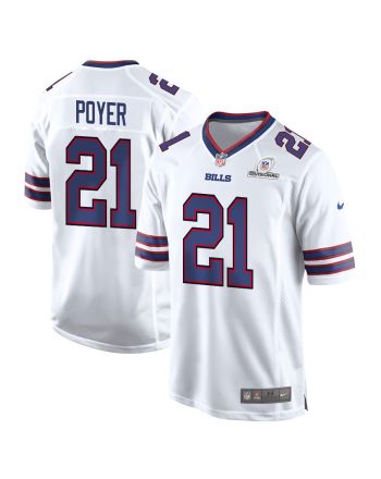 Jordan Poyer 21 Buffalo Bills 2024 Divisional Patch Game Men Jersey - White