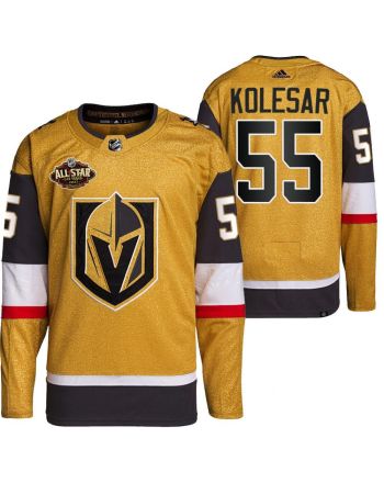 Men Vegas Golden Knights 55 Keegan Kolesar Primegreen Gold Jersey 2023 All-Star Jersey