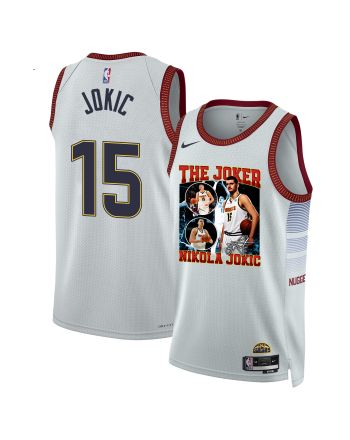 Nikola Jokic Denver Nuggets The Joker's Legacy 2023 NBA Champions Swingman Jersey - White