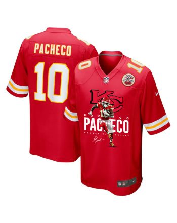 Isiah Pacheco 10 Kansas City Chiefs Signed Running Back Game Men Jersey - Red