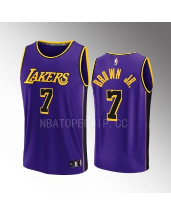 Los Angeles Lakers 7 Troy Brown Jr. Statement Men Jersey 2022-23 Fast Break Purple