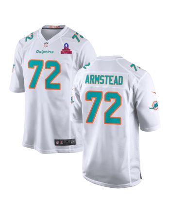 Terron Armstead 72 Miami Dolphins 2024 Pro Bowl Patch Game Men Jersey - White