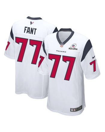 George Fant 77 Houston Texans 2023 Playoffs Patch Game Men Jersey - White