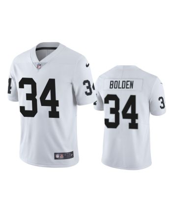 Las Vegas Raiders Brandon Bolden 34 White Vapor Limited Jersey