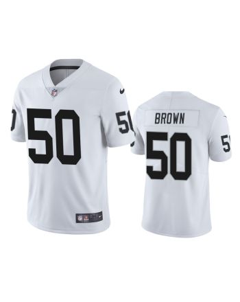 Las Vegas Raiders Jayon Brown 50 White Vapor Limited Jersey